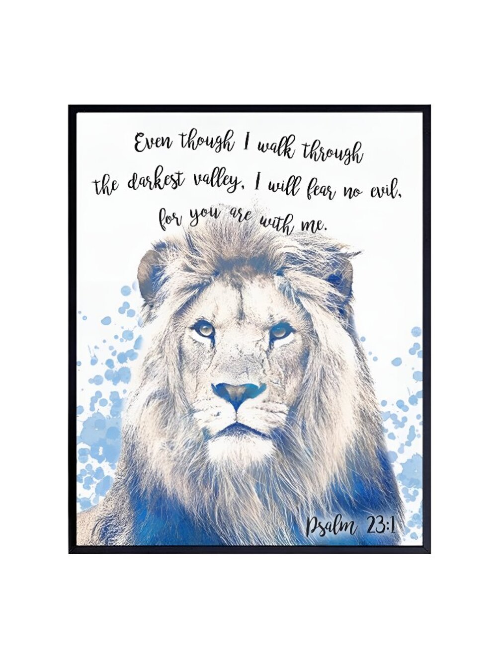 Psalm 23 Bible Verse Scripture Wall Art Decor - Religious Christian Decor